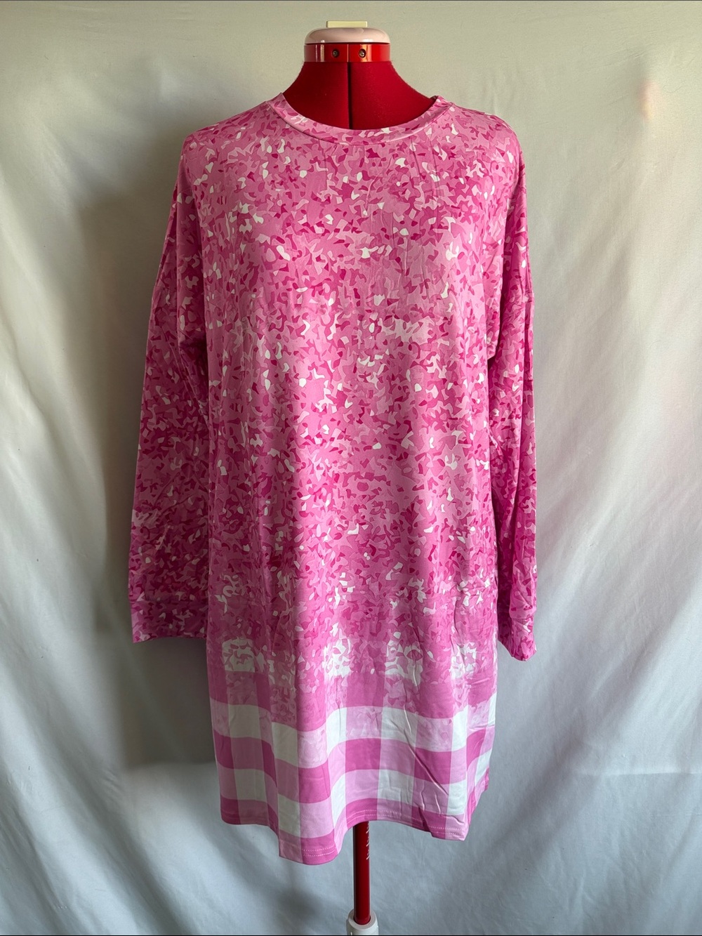 Pink Printed Mini Dress - Women